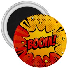 Explosion Boom Pop Art Style 3  Magnets by Wegoenart