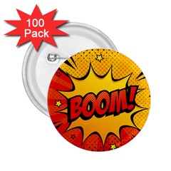 Explosion Boom Pop Art Style 2 25  Buttons (100 Pack)  by Wegoenart