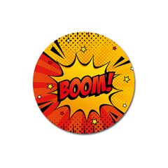 Explosion Boom Pop Art Style Magnet 3  (round) by Wegoenart