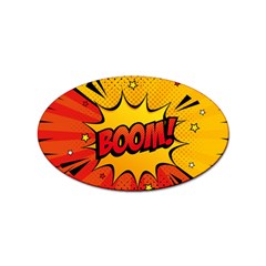 Explosion Boom Pop Art Style Sticker Oval (100 Pack)