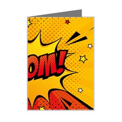 Explosion Boom Pop Art Style Mini Greeting Card by Wegoenart