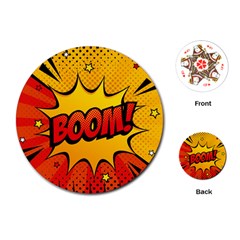 Explosion Boom Pop Art Style Playing Cards Single Design (round) by Wegoenart