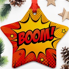 Explosion Boom Pop Art Style Star Ornament (two Sides) by Wegoenart