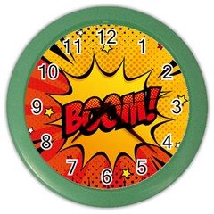 Explosion Boom Pop Art Style Color Wall Clock by Wegoenart