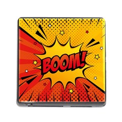 Explosion Boom Pop Art Style Memory Card Reader (square 5 Slot) by Wegoenart