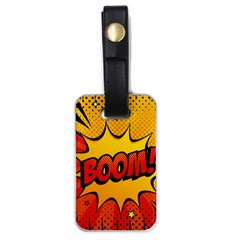 Explosion Boom Pop Art Style Luggage Tag (one Side) by Wegoenart