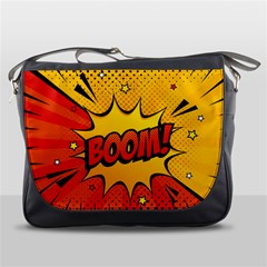 Explosion Boom Pop Art Style Messenger Bag by Wegoenart