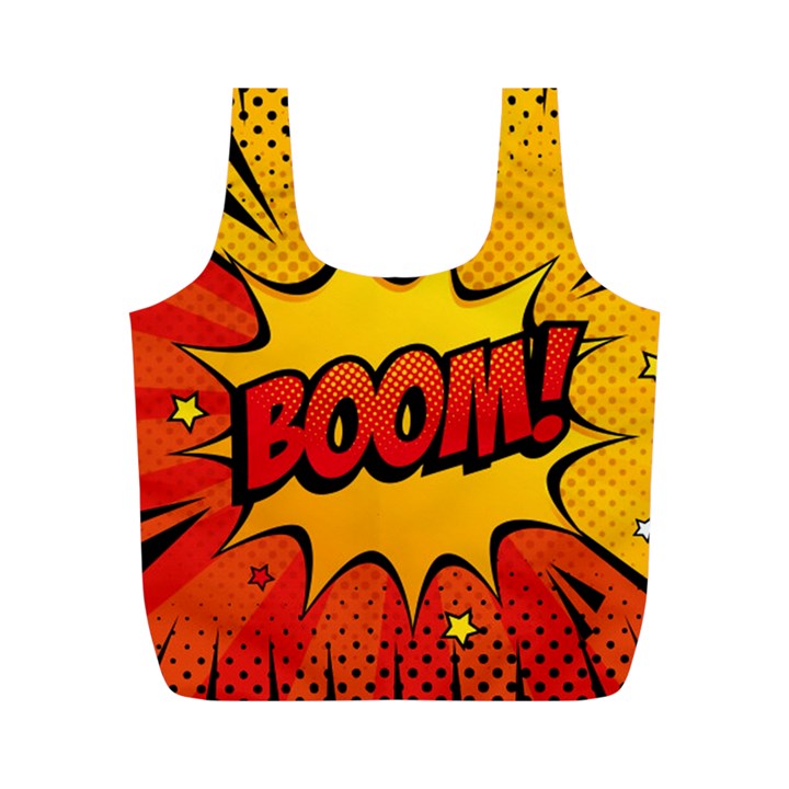 Explosion Boom Pop Art Style Full Print Recycle Bag (M)