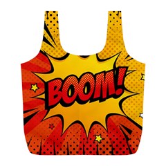 Explosion Boom Pop Art Style Full Print Recycle Bag (l) by Wegoenart