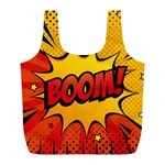 Explosion Boom Pop Art Style Full Print Recycle Bag (L) Front