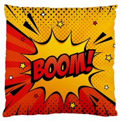 Explosion Boom Pop Art Style Large Flano Cushion Case (one Side) by Wegoenart