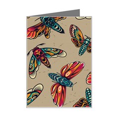 Tattoos Colorful Seamless Pattern Mini Greeting Card