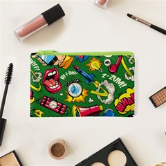 Pop Art Colorful Seamless Pattern Cosmetic Bag (xs) by Wegoenart