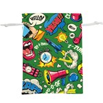 Pop Art Colorful Seamless Pattern  Lightweight Drawstring Pouch (XL) Back