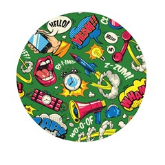 Pop Art Colorful Seamless Pattern Mini Round Pill Box (pack Of 3)