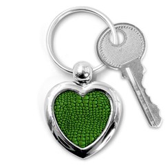 Seamless Pattern Crocodile Leather Key Chain (heart) by Wegoenart