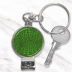 Seamless Pattern Crocodile Leather Nail Clippers Key Chain