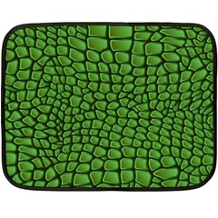 Seamless Pattern Crocodile Leather Double Sided Fleece Blanket (mini)  by Wegoenart