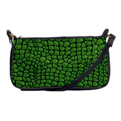 Seamless Pattern Crocodile Leather Shoulder Clutch Bag by Wegoenart