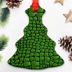 Seamless Pattern Crocodile Leather Christmas Tree Ornament (two Sides) by Wegoenart