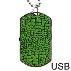 Seamless Pattern Crocodile Leather Dog Tag Usb Flash (two Sides) by Wegoenart