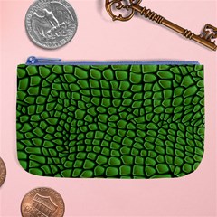 Seamless Pattern Crocodile Leather Large Coin Purse by Wegoenart