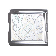 Abstract Colorful Topographic Map Design Vector Mega Link Italian Charm (18mm)