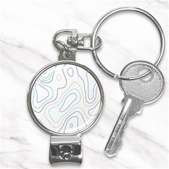 Abstract Colorful Topographic Map Design Vector Nail Clippers Key Chain by Wegoenart