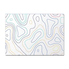 Abstract Colorful Topographic Map Design Vector Sticker A4 (10 Pack) by Wegoenart