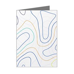 Abstract Colorful Topographic Map Design Vector Mini Greeting Card by Wegoenart