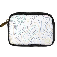 Abstract Colorful Topographic Map Design Vector Digital Camera Leather Case by Wegoenart