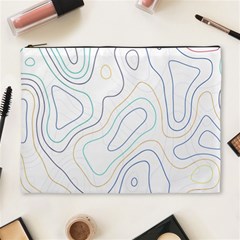 Abstract Colorful Topographic Map Design Vector Cosmetic Bag (xl) by Wegoenart