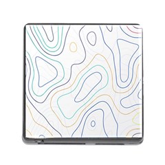 Abstract Colorful Topographic Map Design Vector Memory Card Reader (square 5 Slot) by Wegoenart