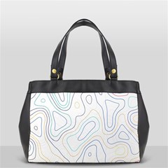 Abstract Colorful Topographic Map Design Vector Oversize Office Handbag by Wegoenart