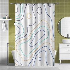 Abstract Colorful Topographic Map Design Vector Shower Curtain 48  X 72  (small)  by Wegoenart