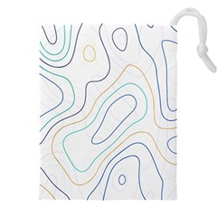 Abstract Colorful Topographic Map Design Vector Drawstring Pouch (5xl) by Wegoenart