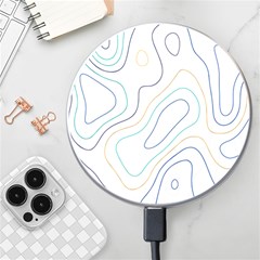 Abstract Colorful Topographic Map Design Vector Wireless Charger by Wegoenart