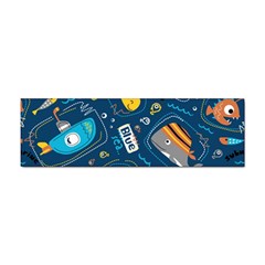 Seamless Pattern Vector Submarine With Sea Animals Cartoon Sticker Bumper (10 Pack)