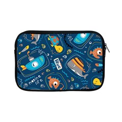 Seamless Pattern Vector Submarine With Sea Animals Cartoon Apple Ipad Mini Zipper Cases by Wegoenart