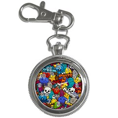 Graffiti Characters Seamless Pattern Key Chain Watches by Wegoenart