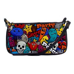 Graffiti Characters Seamless Pattern Shoulder Clutch Bag by Wegoenart