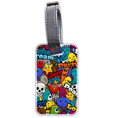 Graffiti Characters Seamless Pattern Luggage Tag (two Sides) by Wegoenart