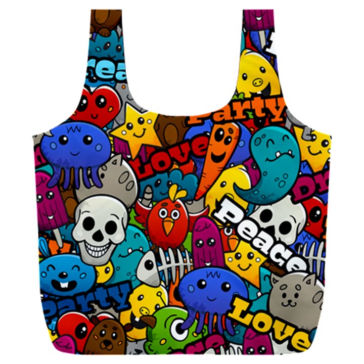 Graffiti Characters Seamless Pattern Full Print Recycle Bag (XXXL)