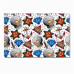 Full Color Flash Tattoo Patterns Postcards 5  X 7  (pkg Of 10) by Wegoenart