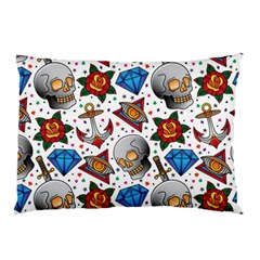 Full Color Flash Tattoo Patterns Pillow Case by Wegoenart