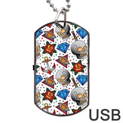 Full Color Flash Tattoo Patterns Dog Tag Usb Flash (one Side) by Wegoenart