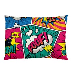 Comic Colorful Seamless Pattern Pillow Case by Wegoenart