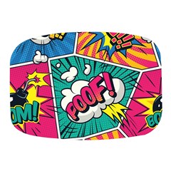 Comic Colorful Seamless Pattern Mini Square Pill Box by Wegoenart