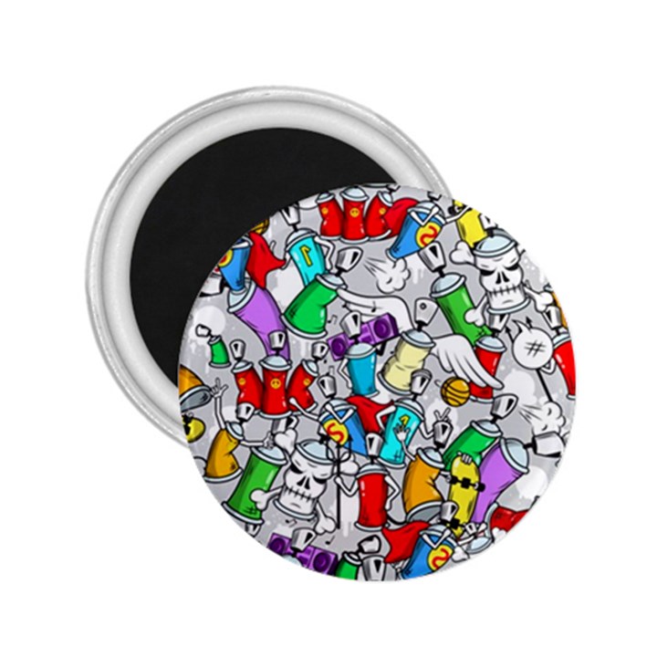 Graffit Characters Seamless Pattern Art 2.25  Magnets