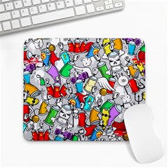 Graffit Characters Seamless Pattern Art Large Mousepad